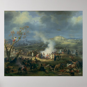 Napoleon, der ein Nachtlager besucht Poster