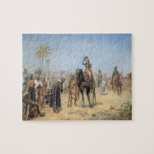 Napoleon, der in einer Ägypter-Oase ankommt (Öl Puzzle