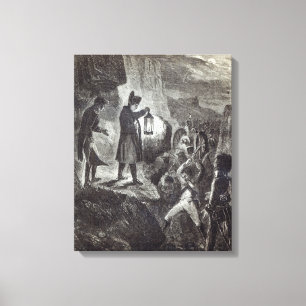 Napoleon, der Lannes Artillerie herauszieht Leinwanddruck