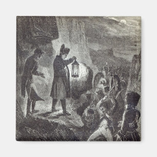 Napoleon, der Lannes Artillerie herauszieht Magnet