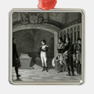 Napoleon, der vor dem Grab meditiert Ornament Aus Metall