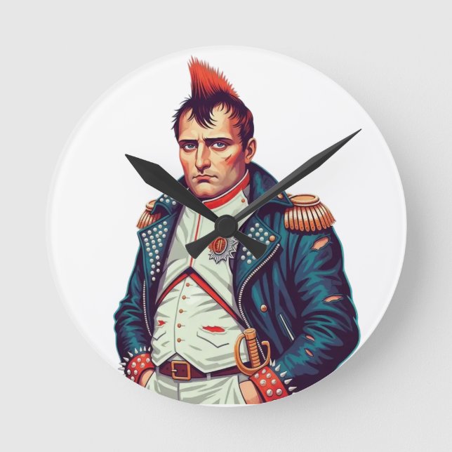 Napoleon Flaschenöffner Runde Wanduhr (Vorderseite)