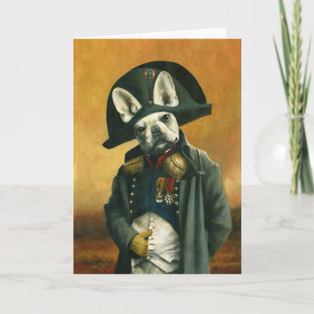 Napoleon French Bulldog Greetings Card Karte (Vorderseite)