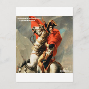 Napoleon & "Führer" Zitat Postkarte