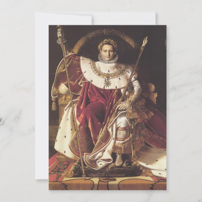 Napoleon I auf seinem Kaiserlichen Thron Einladung (Vorderseite)