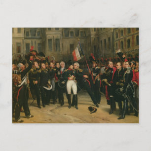 Napoleon I Bidding Abschied vom Kaiserlichen Postkarte