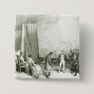 Napoleon I das Studio von David besichtigend Button