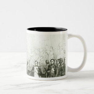 Napoleon I das Studio von David besichtigend Zweifarbige Tasse