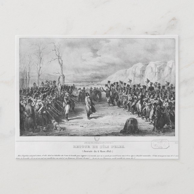 Napoleon I kehrt aus Elba zurück Postkarte (Vorderseite)