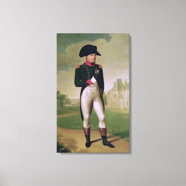 Napoleon I vor dem Schloss von Malmaison Leinwanddruck (Vorderseite)