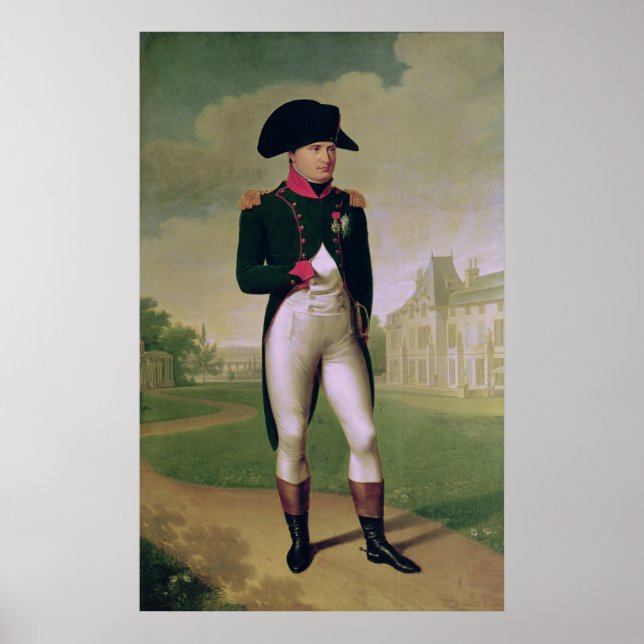 Napoleon I vor dem Schloss von Malmaison Poster (Vorne)