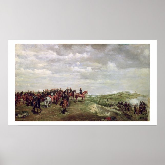 Napoleon III (1808-73) in der Schlacht von Solferi Poster (Vorne)