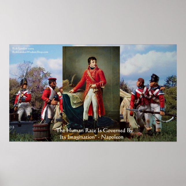 Napoleon "Imaging Rules" Zitatposter-Ärmel b Poster (Vorne)