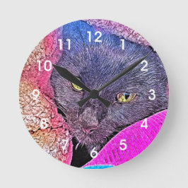 Napoleon in einer Decke Runde Wanduhr