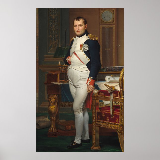 Napoleon in seiner Studie, 1812 Poster (Vorne)