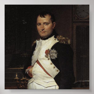 Napoleon in seiner Studie durch Jacques Louis Poster