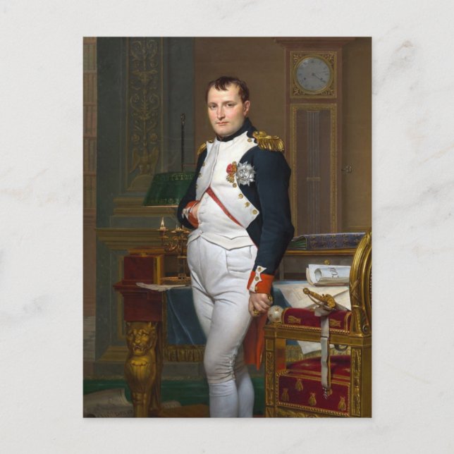 Napoleon in seiner Studie Postkarte (Vorderseite)