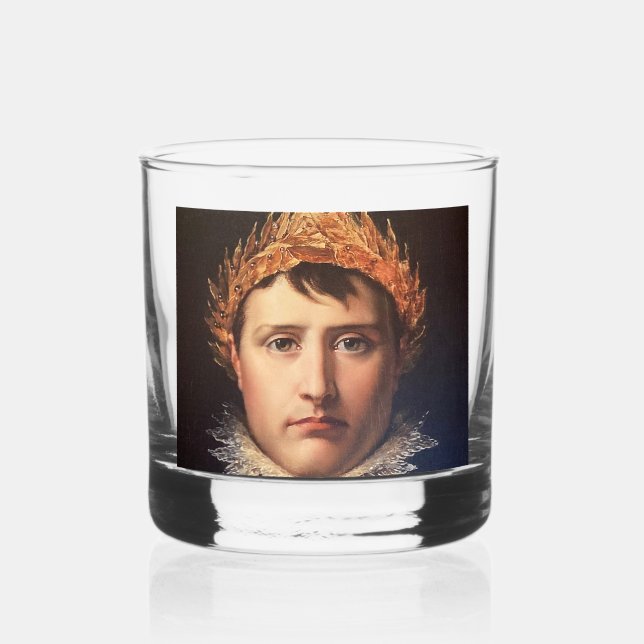 Napoleon Laurel-Wreath Crowned Hero Whiskey Glass Whiskyglas (Vorderseite)