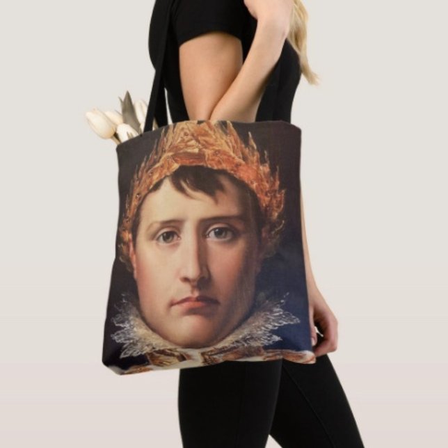 Napoleon Lorbeerkranz gekrönter Held (Napoleon’s Portrait Design Travel Tote Bag, laminated  for extra support. Made in USA. )