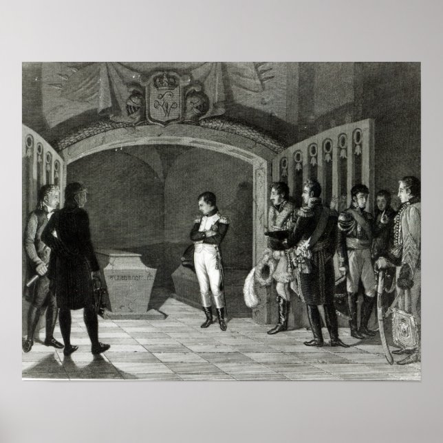 Napoleon Meditation vor dem Grab Poster (Vorne)