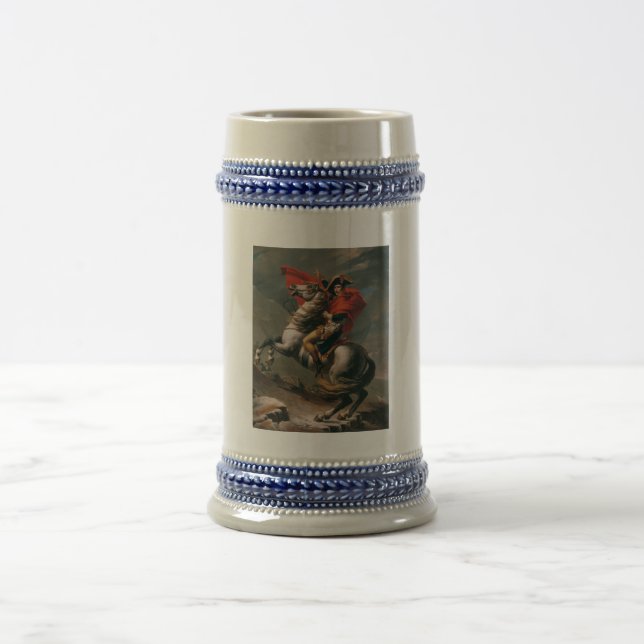 Napoleon mit Pferd, Schlacht am St. Bernard-Pass Bierglas (Mittel)