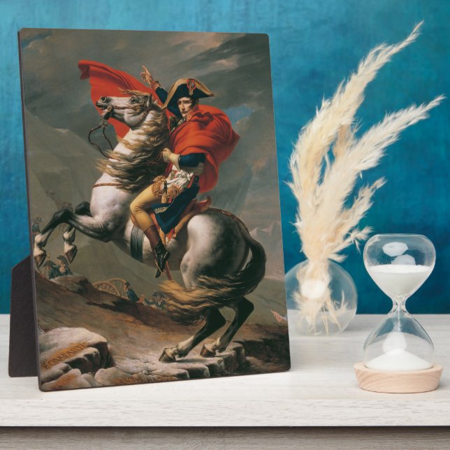 Napoleon mit Pferd, Schlacht am St. Bernard-Pass Fotoplatte (Seite)