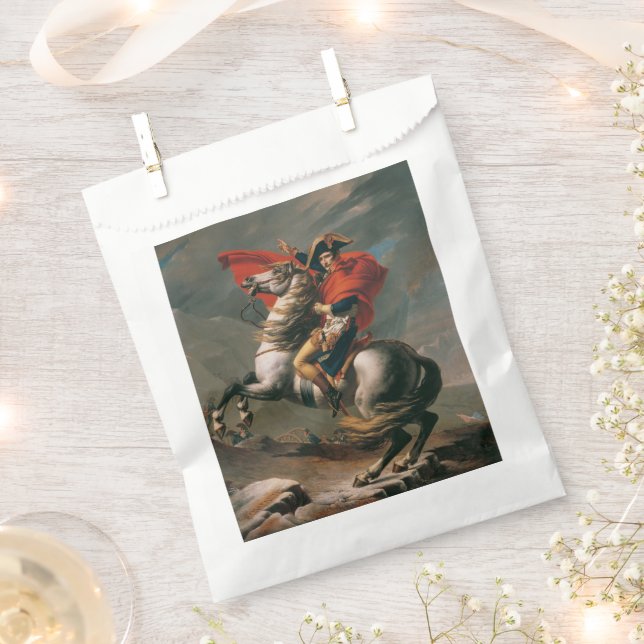Napoleon mit Pferd, Schlacht am St. Bernard-Pass Geschenktütchen (Ausgeschnitten)