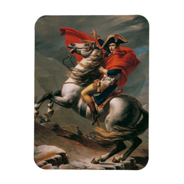 Napoleon mit Pferd, Schlacht am St. Bernard-Pass Magnet (Vertikal)