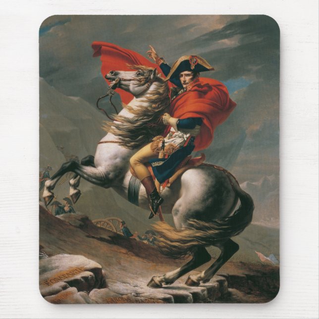 Napoleon mit Pferd, Schlacht am St. Bernard-Pass Mousepad (Vorne)