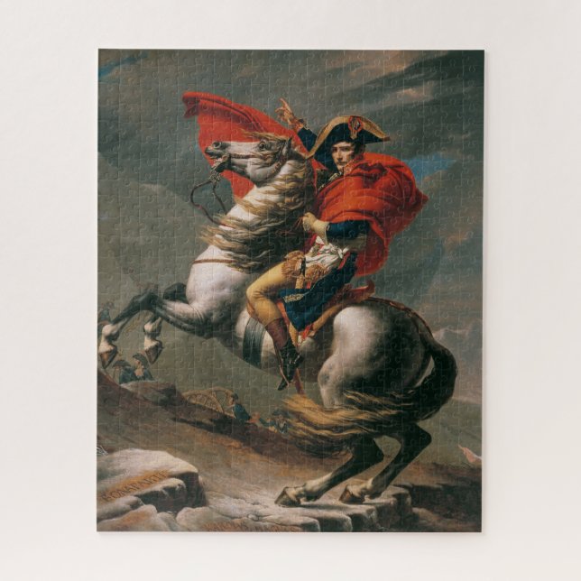 Napoleon mit Pferd, Schlacht am St. Bernard-Pass Puzzle (Vertikal)