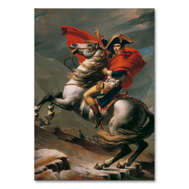 Napoleon mit Pferd, Schlacht am St. Bernard-Pass Tischnummer (Vorderseite)