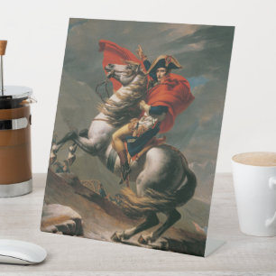 Napoleon mit Pferd, Schlacht am St. Bernhard Pass Sockelschild