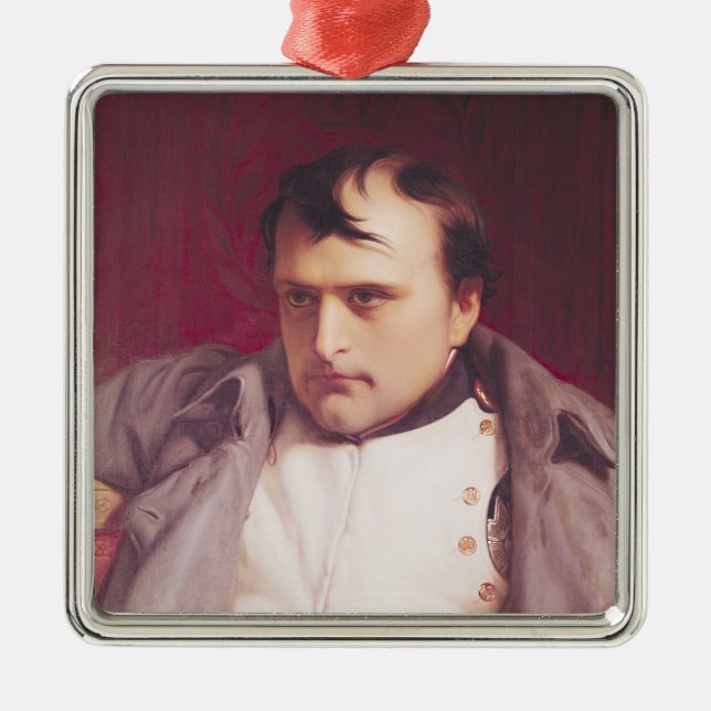 Napoleon nach seiner Abdankung Silbernes Ornament (Vorne)