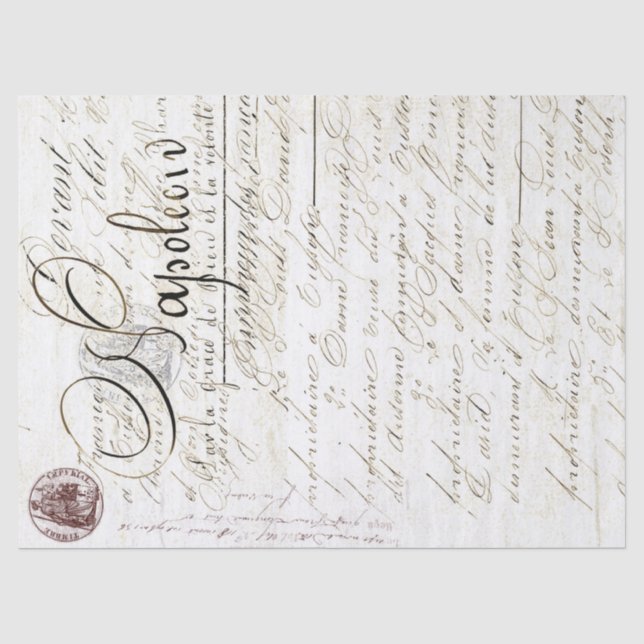 Napoleon-Skript Decoupage Seidenpapier (Vorderseite)