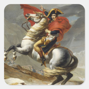 Napoleon über den Grand Saint-Bernard-Pass Quadratischer Aufkleber
