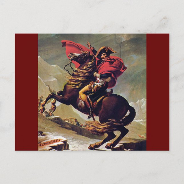 Napoleon über den Saint Bernard Postkarte (Vorderseite)