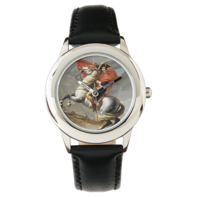 Napoleon über die Alpen - Jacques-Louis David Armbanduhr (Vorderseite)