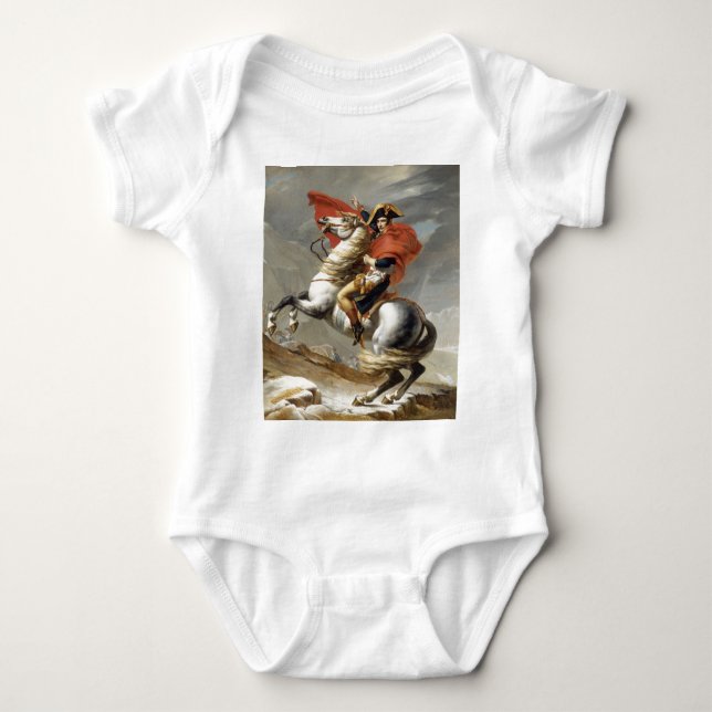 Napoleon über die Alpen - Jacques-Louis David Baby Strampler (Vorderseite)