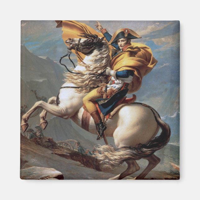 Napoleon über die Alpen, Jacques-Louis David Magnet (Vorne)