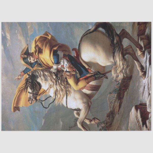 Napoleon über die Alpen, Jacques-Louis David Seidenpapier (Vorderseite)