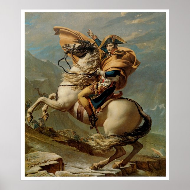 Napoleon überquert die Alpen 1800 Art Print Poster (Vorne)