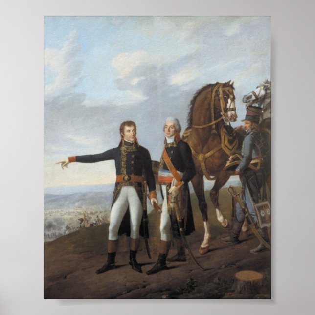 Napoleon und Berthier in Marengo Poster (Vorne)