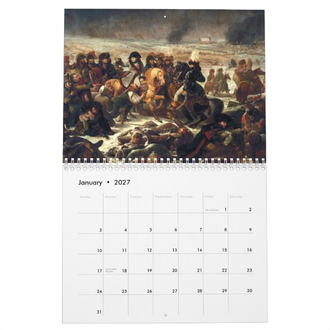 Napoleonische Kriegs-Kalender Kalender (Jan 2027)