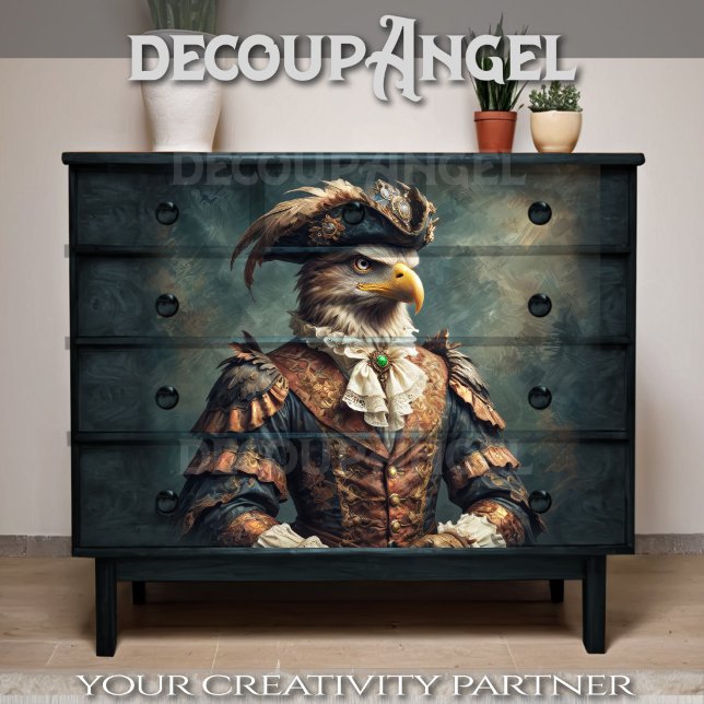 Napoleonischer Adler in Uniform - Decoupage- Seidenpapier (Von Creator hochgeladen)