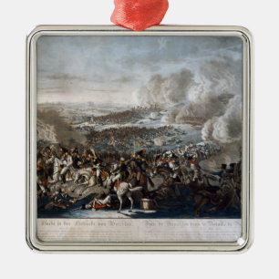 Napoleons Flug vom Kampf von Waterloo Silbernes Ornament