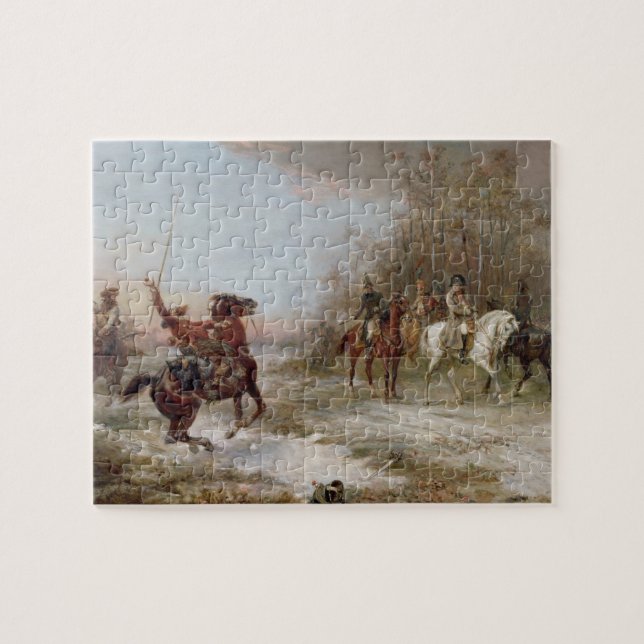 Napoleons Gefahr am Brienne-Le-Chateau, c.1891 (oi Puzzle (Horizontal)