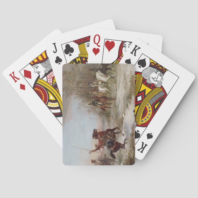 Napoleons Gefahr am Brienne-Le-Chateau, c.1891 (oi Spielkarten (Rückseite)