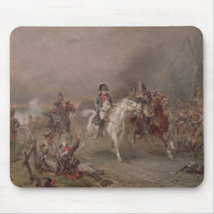 Napoleons Rückzug (Öl auf Leinwand) Mousepad