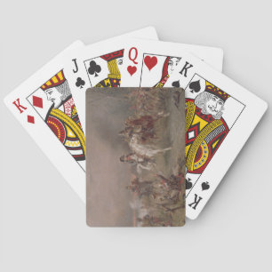 Napoleons Rückzug (Öl auf Leinwand) Spielkarten