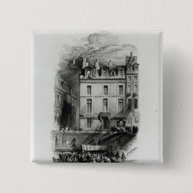 Napoleons Unterkünfte auf dem Quai Conti, 1834-36 Button (Vorderseite)